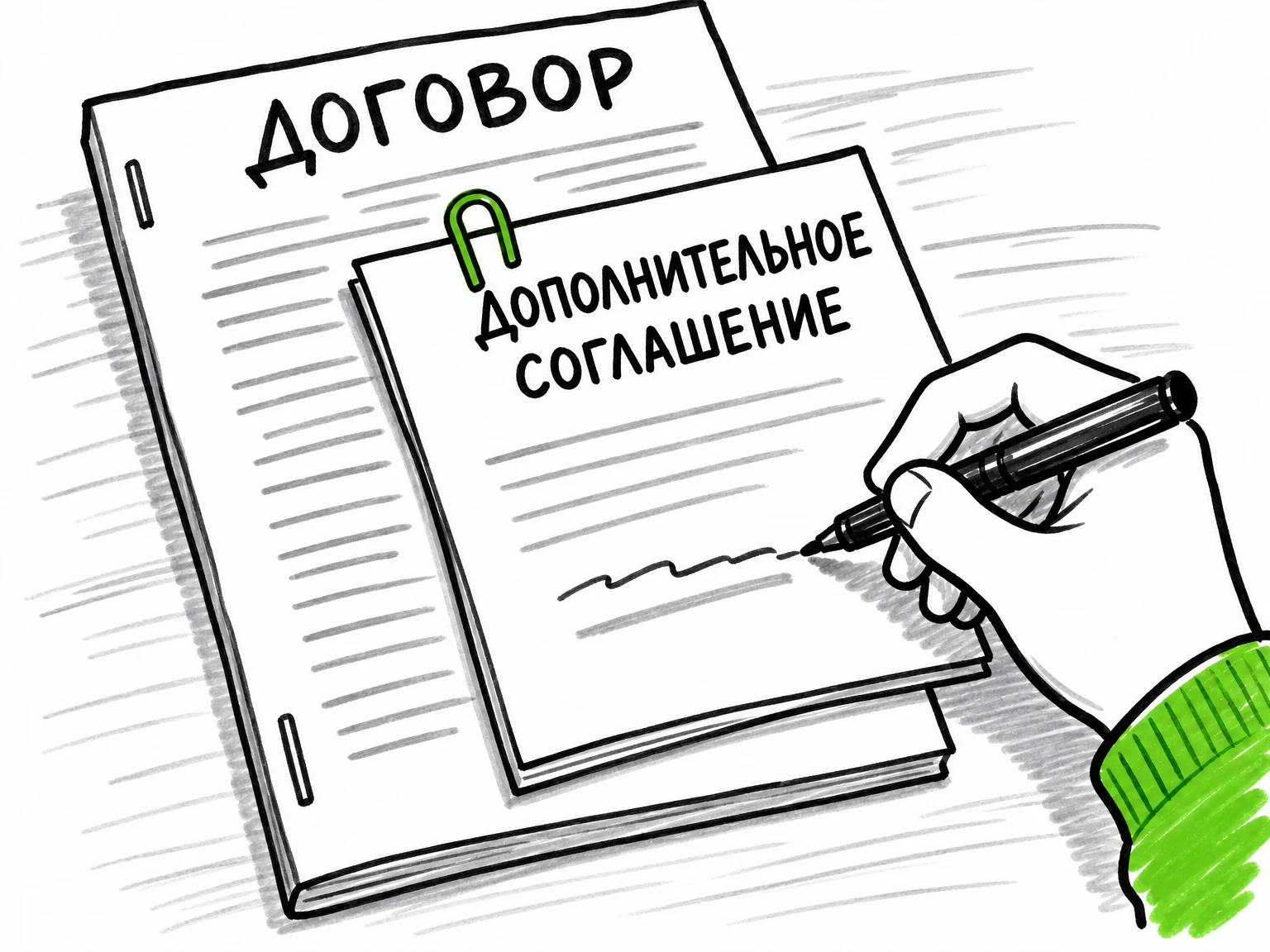 Дополнительное соглашение к договору услуг, подряда и ГПХ с исполнителем: образец и порядок