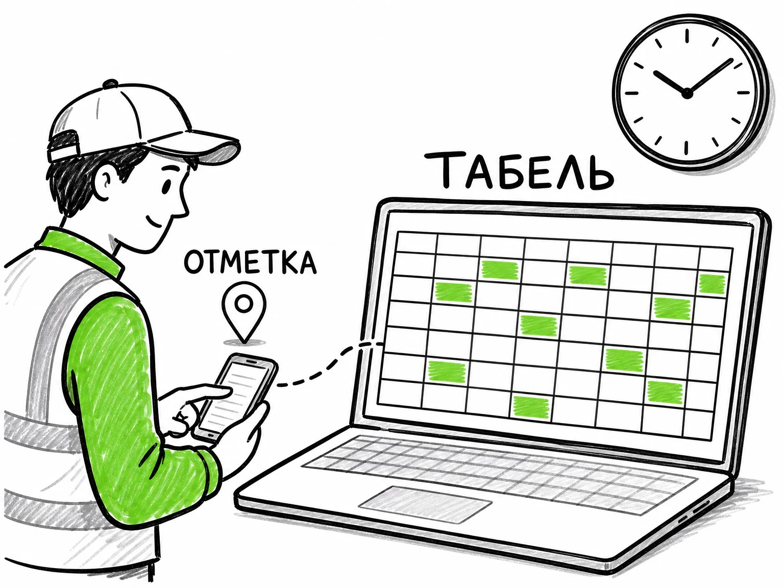 Учёт рабочего времени временного персонала: табель, образец и онлайн-учёт без споров о часах