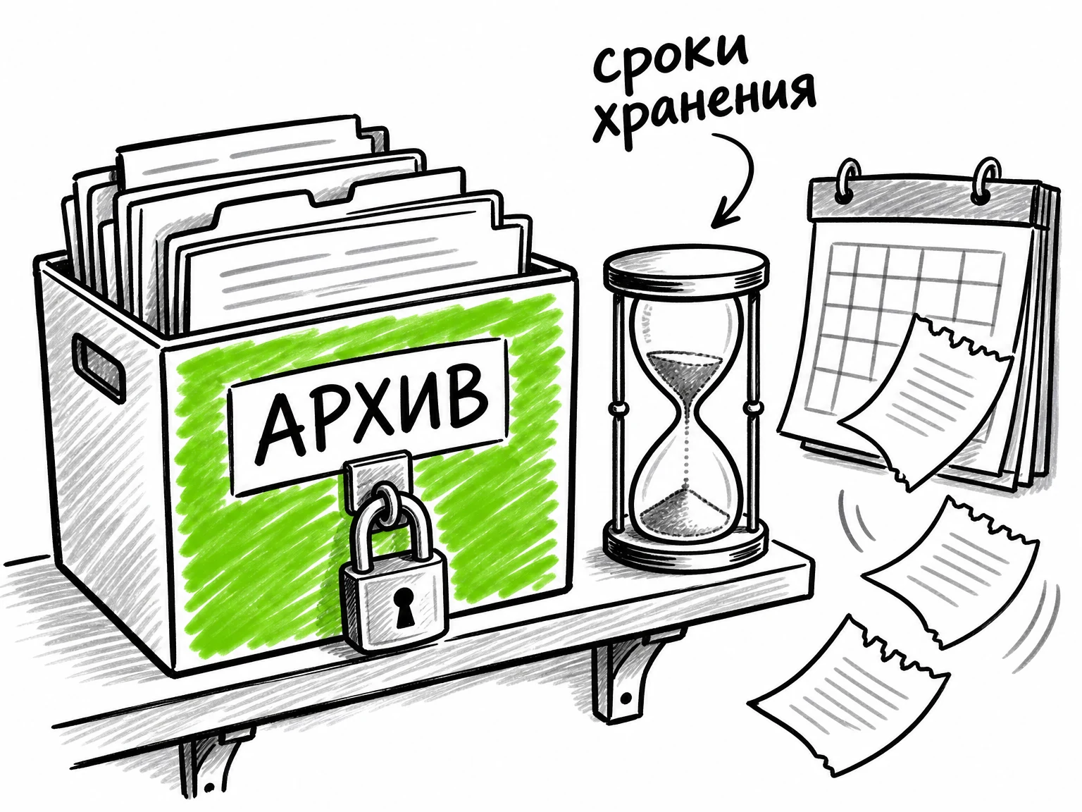 Сроки хранения документов по выплатам исполнителям: договоры, акты, чеки и архив выплат