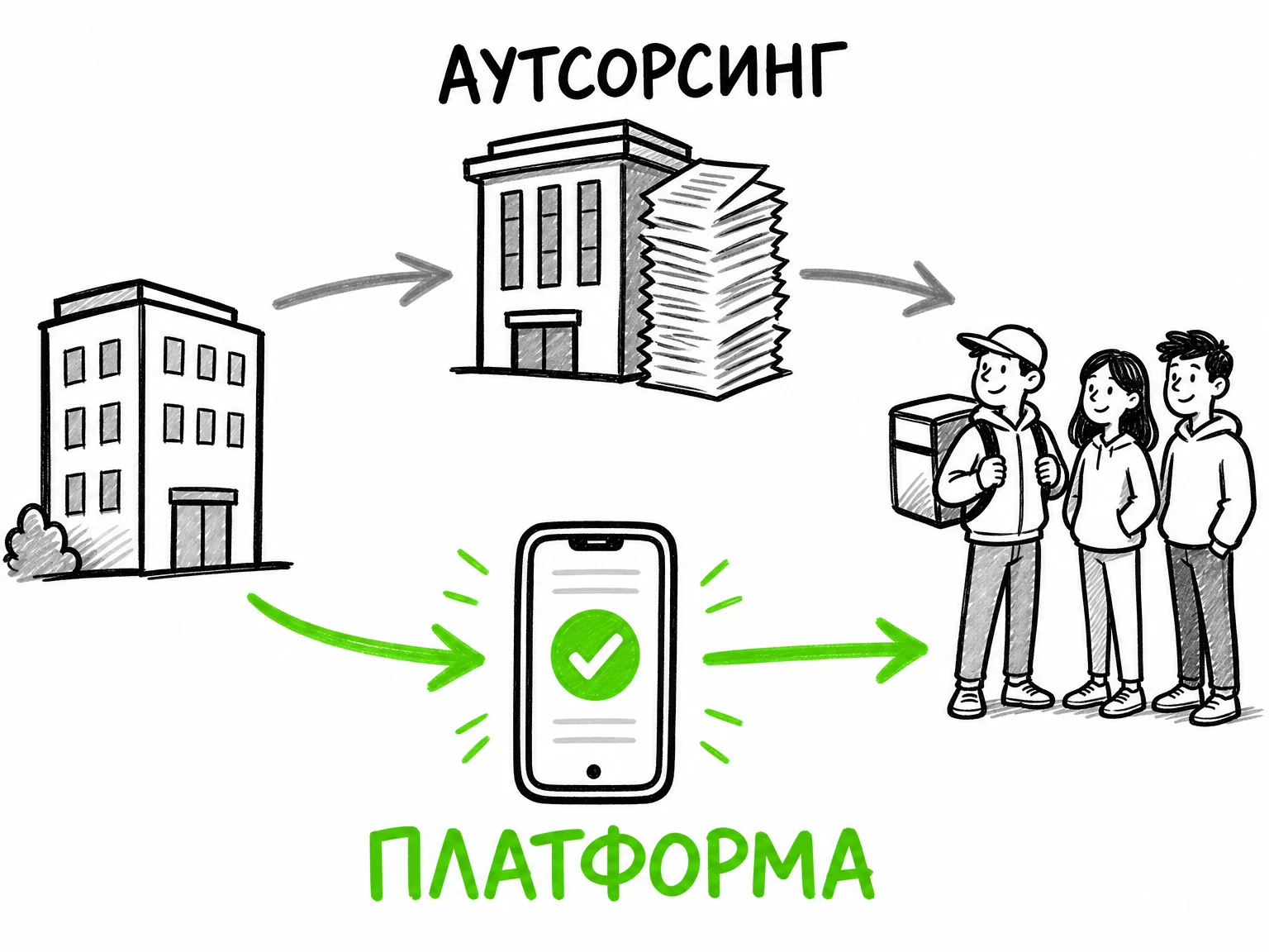 Платформенная занятость или аутсорсинг: что выбрать бизнесу в Казахстане