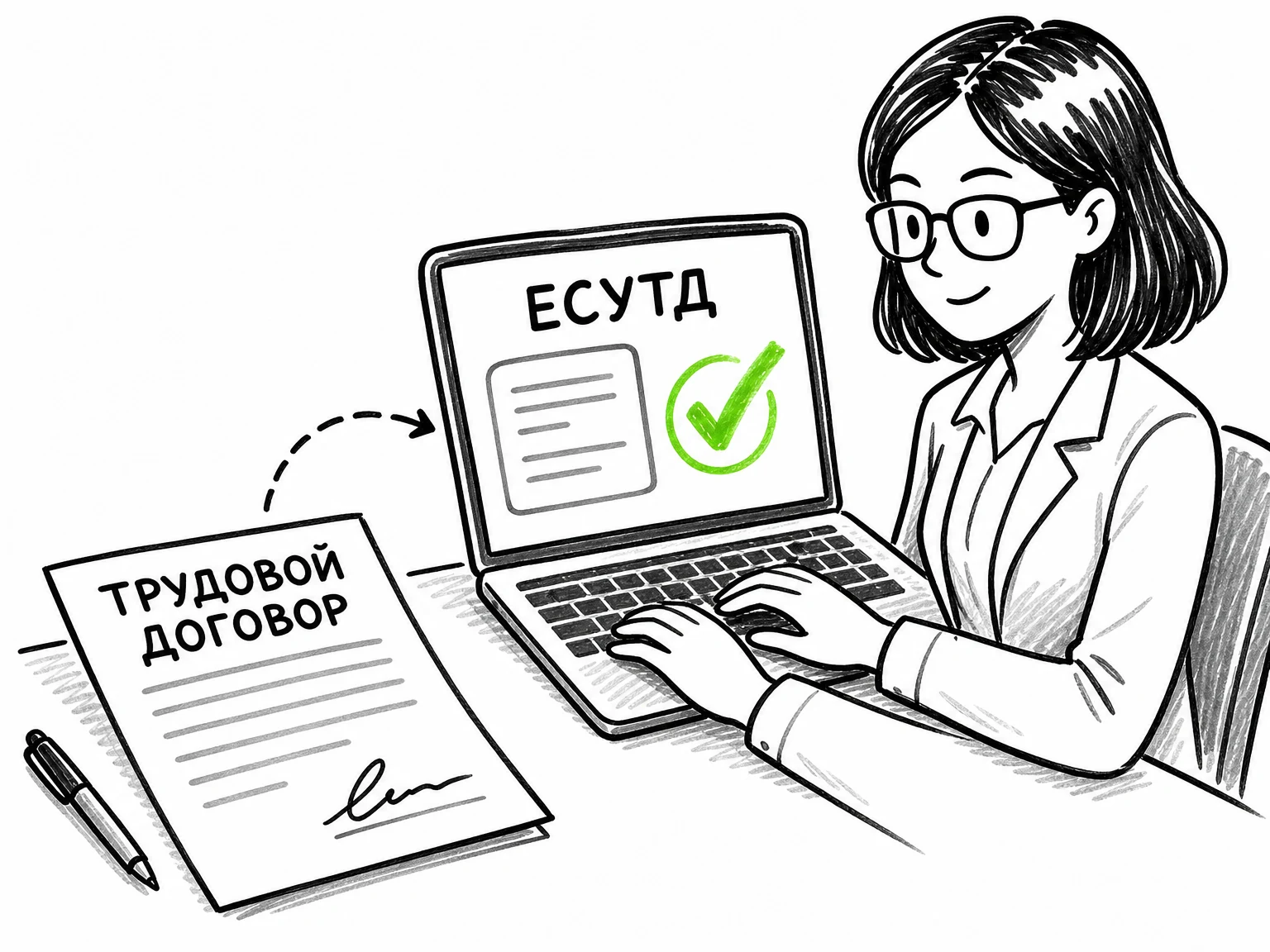 Регистрация трудового договора в ЕСУТД в 2026 году: сроки, порядок и штрафы